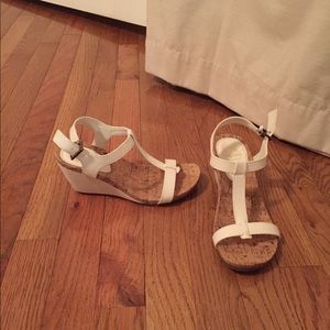 Never worn!! White Sandals